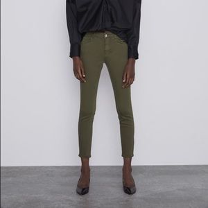 Dark Olive Zara skinny jeans new with tags